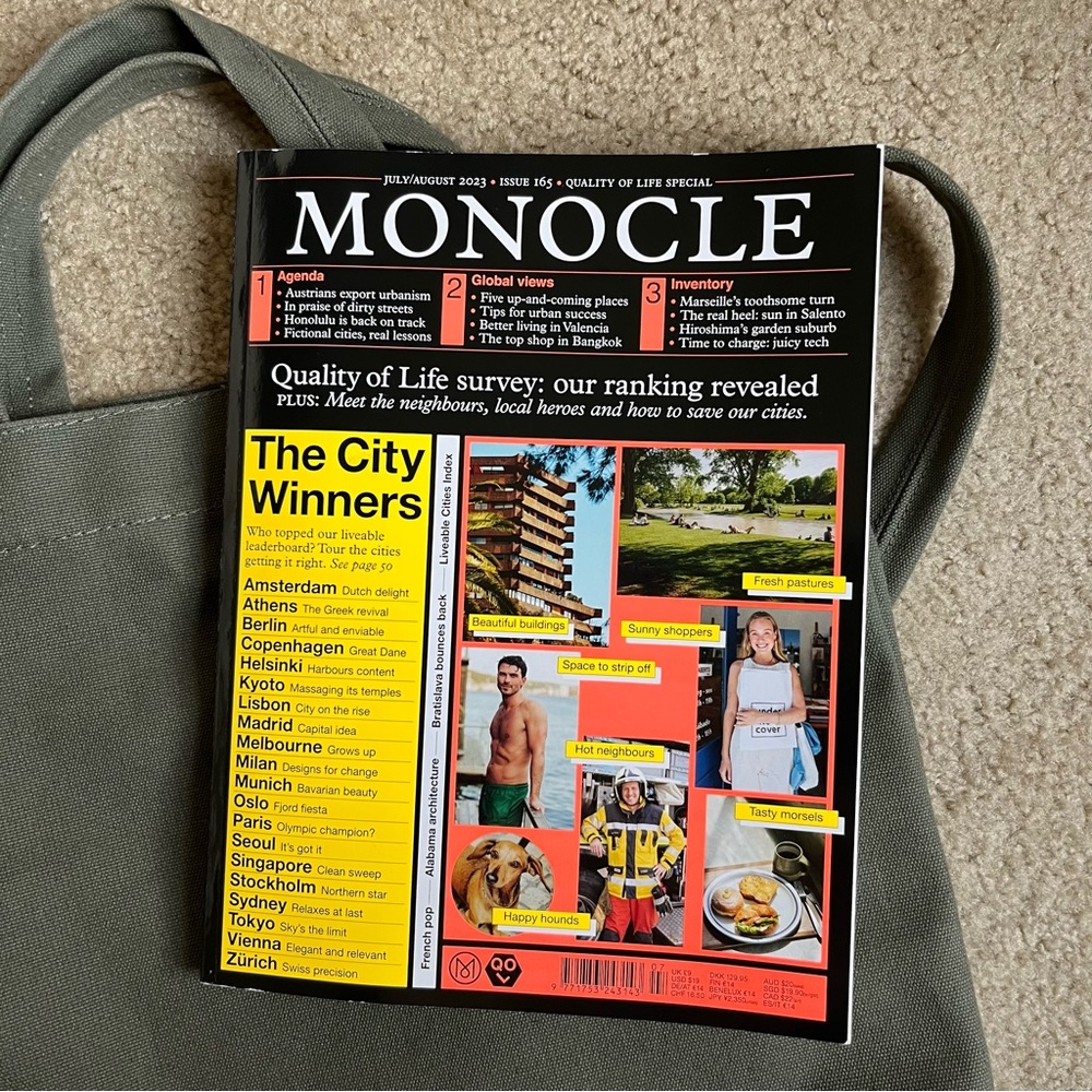 Monocle Magazine Canvas Tote Bag + Summer Edition Magazine Konfekt | Olive Green - Picture 5 of 12